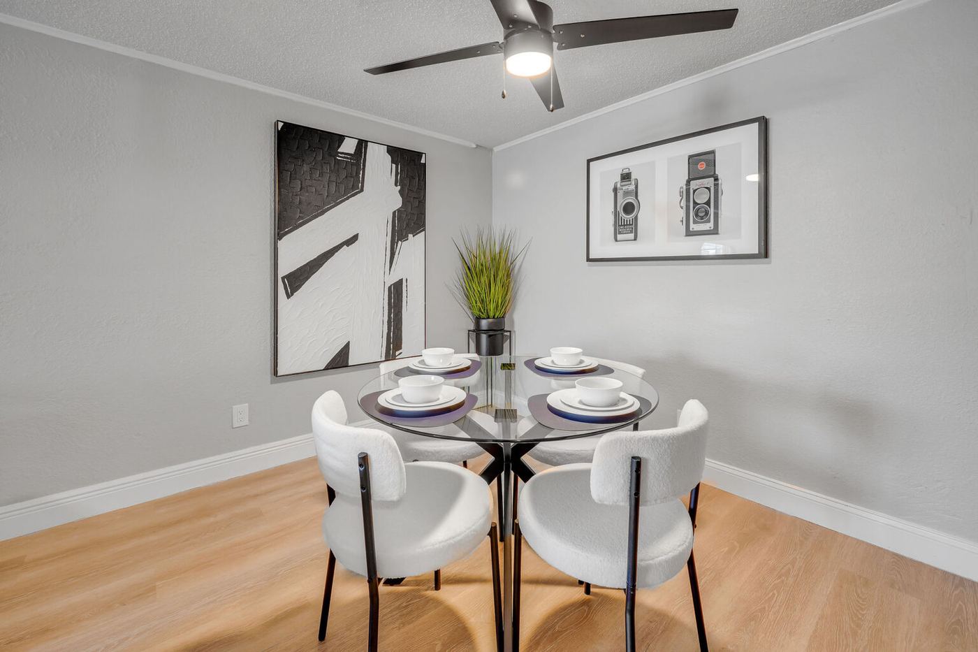 Dining space inside a Palm Harbor Villas apartment home