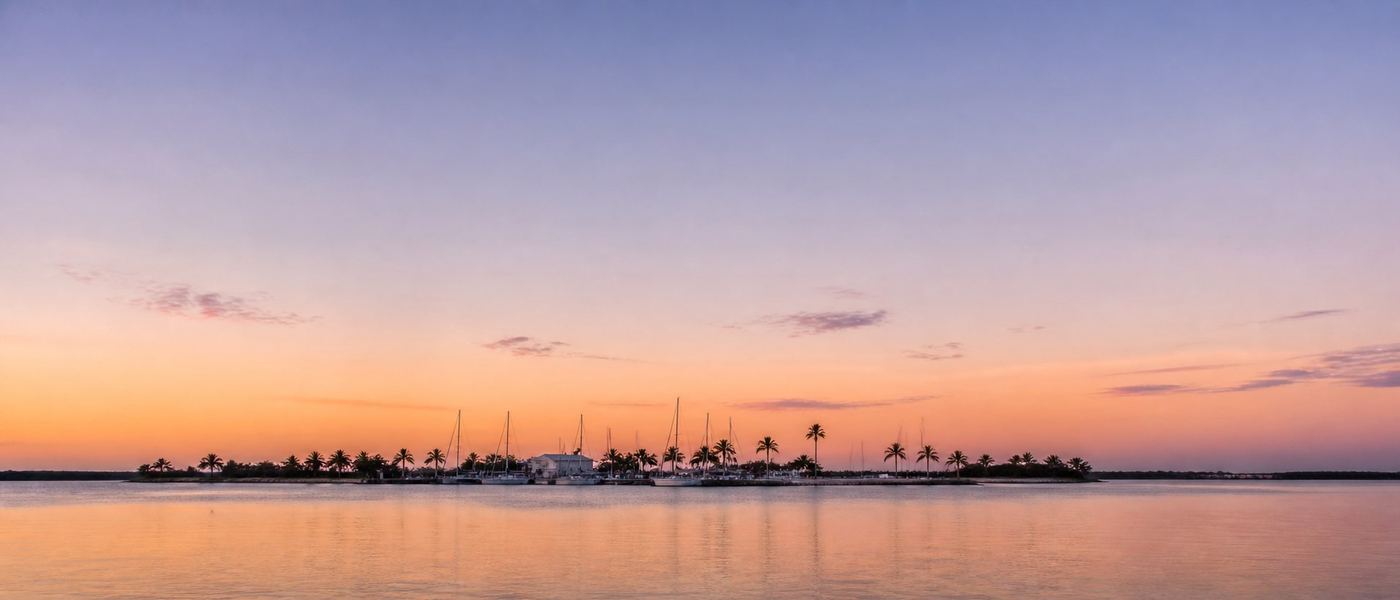 Dusk over the Indian River Lagoon on Florida's Space Coast near Melbourne